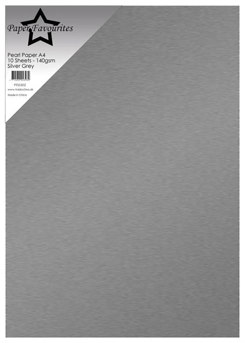 Paper Favourites  Pearl Paper Silver grey A4 2 sidet 140g